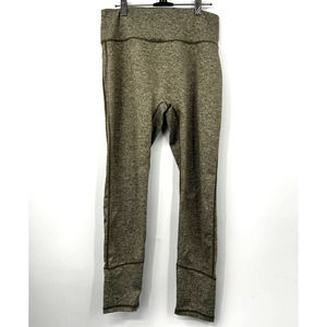 ILUS Women's‎ Mid Rise Workout Leggings Stretch Heather Olive Green Size XXL